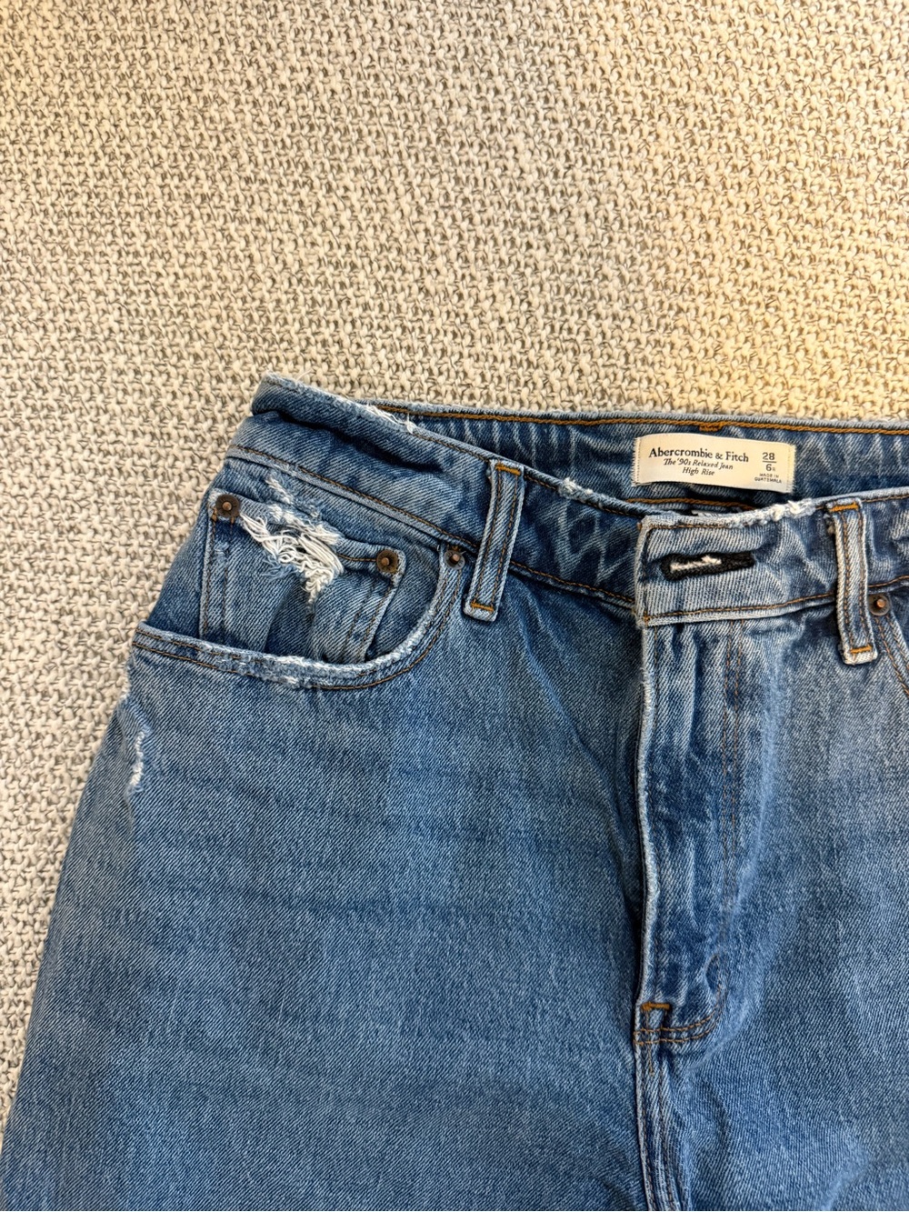 Abercrombie & Fitch Light Blue Relaxed Straight Jeans